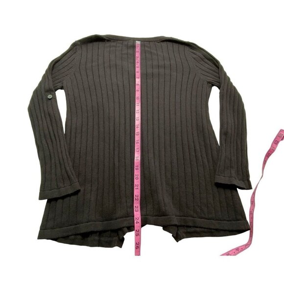 SOFT SURROUNDINGS Sweater Pullover Long Sleeve Button Accents Brown PM 5-32 - Picture 9 of 15